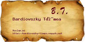 Bardiovszky Tímea névjegykártya